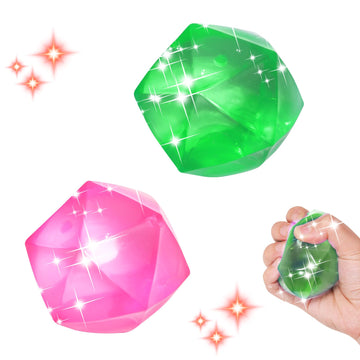2Pcs Masonry Ice Squishy Stress Balls-Stress Cube -Diamond Sugar Balls Slow Rise-Fidget Toy For Your Best Mellow And Chill - Han