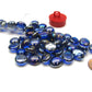 Chessex Manufacturing Chx01176 Glassstonestube - Crystal Dark Blue Iridized  Board Gaming Stone - 40 Piece