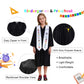 Newrara Kindergarten Graduation Cap And Gown Stole Package For Kids (Black, 24)