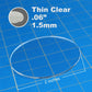 Litko Clear Miniature Bases, Circular 2 Inch, 1.5Mm Clear (10)