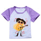Hecendolame Short Sleeve cute Costume Princess suit Kids Children Girls T-shirt and Shorts Outfit Sets Purple to 9-10years