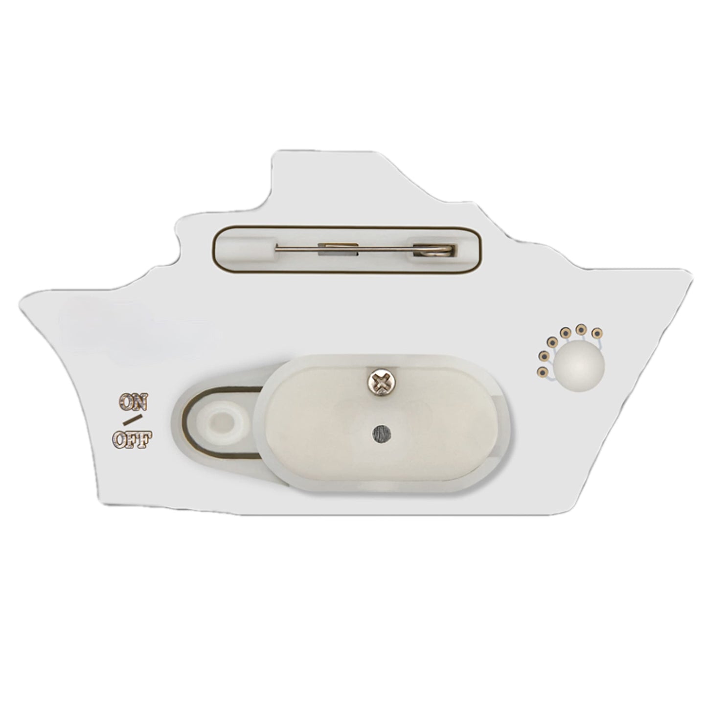 'Seafaring Light Show'' Led Cruise Ship Lapel Pin Flashing Body Light