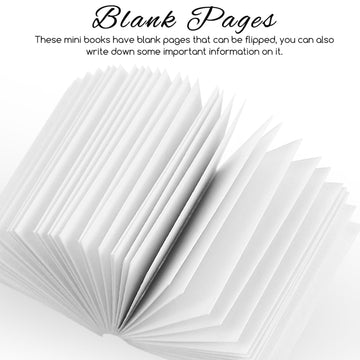 Gadpiparty 50 Pcs Miniatures Blank Books Dollhouse Books 1:12 Scale Mini Books Dollhouse Model Decoration Pretend Play Supplies
