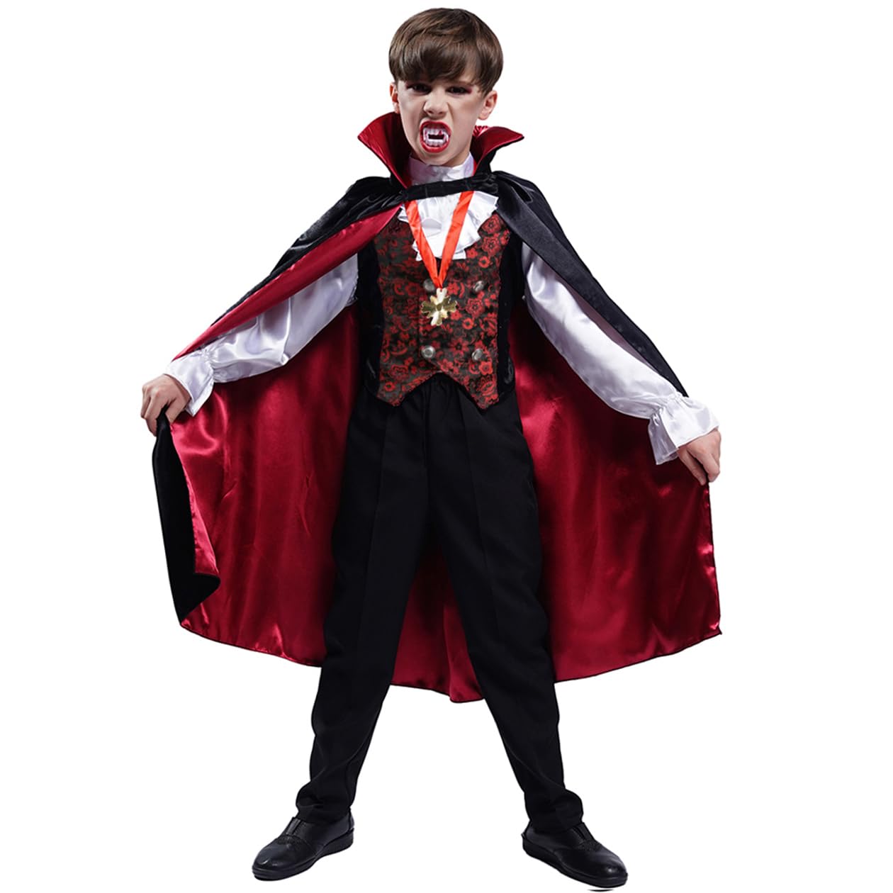 Dsplay Boy Scary Vampire Costume Cosplay Halloween For Kids (4-6 Years)
