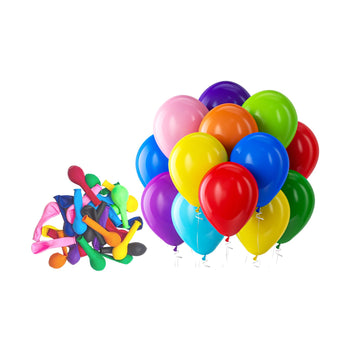 Bezente Assorted Rainbow Latex Balloons - 150 Pack 5 Inch Multicolor Helium Balloons For Birthday Baby Shower Wedding Rainbow Pa
