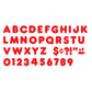Trend Red 4'' Casual Uppercase Ready Letters, 6 Packs