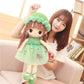 Tvoip Tulle Skirt Princess Plush Toy Phial Dolls Children Girls Doll Cute Little Girl Dolls, 18 Inch (Green)