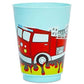 Blue Panda 16 Pack Plastic Fire Truck Cups For Kids, Firefighter Party Favors For Birthday Supplies (16 Oz)