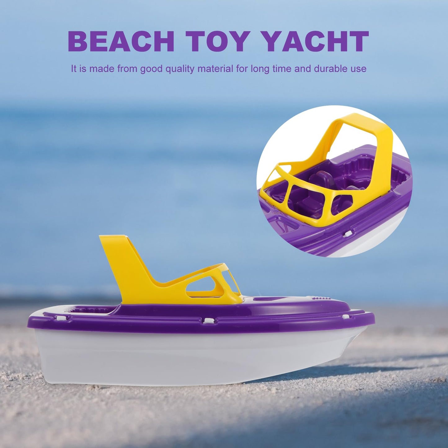 Toddler Speedboat Bath Toys 2pcs - Fun Carrier Sand & Beach Floating Toys for Boys