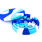 Metallic Dice games LIc922 Silicone Round Dice case - Blue & White & Heather Blue
