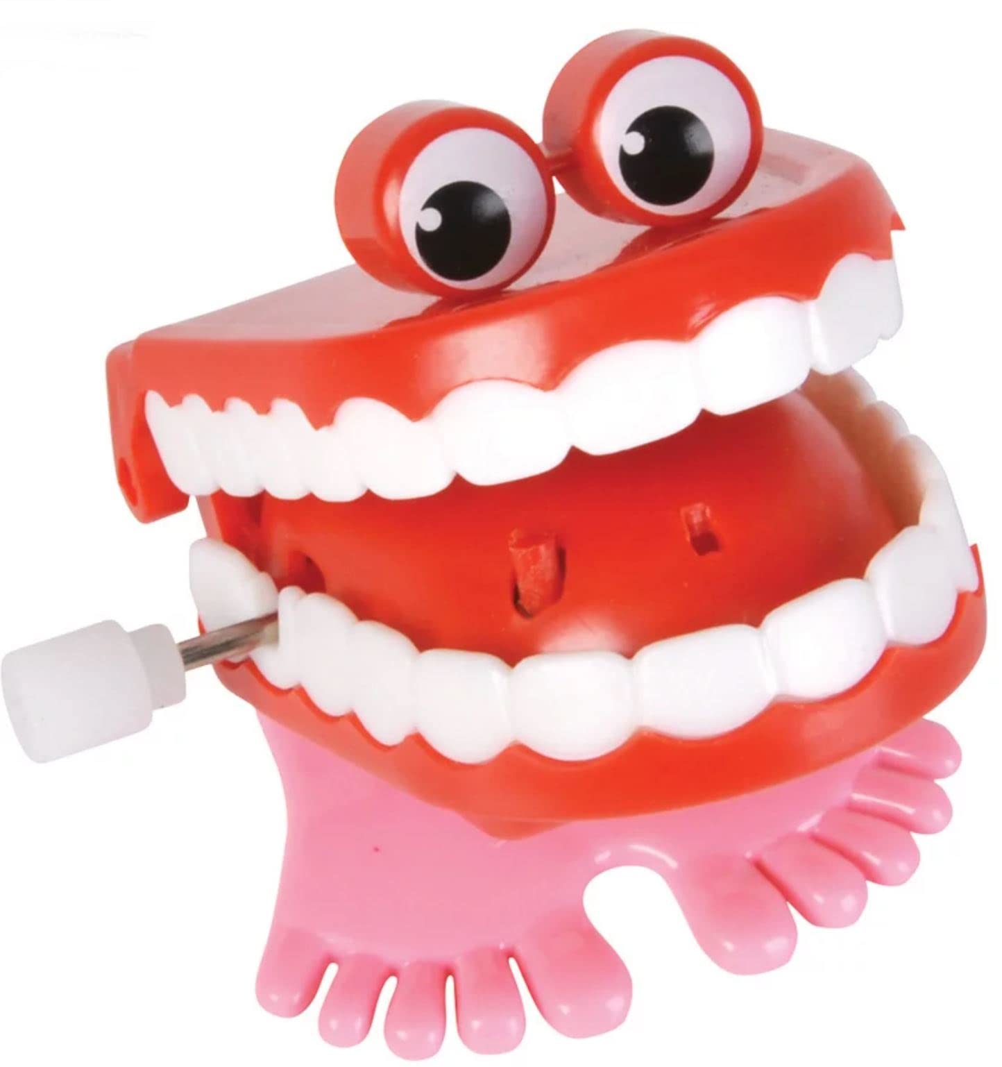 Happy Deals ~ Wind Up Chatter Teeth With Eyes | 12 Pack | 1.75 Inch Chattering Walking Toys