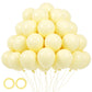 Voircoloria 105Pcs Pastel Yellow Balloons 12Inch Party Latex Balloons For Boys Girls Birthday Baby Shower Gender Reveal Wedding