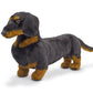 Melissa & Doug Giant Dachshund Stuffed Animal - Large Lifelike Dog in Black & Tan, Perfect for Kids and Collectors