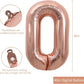 Toniful 40 Inch Large Rose Gold Number 30 Balloons Giant Digital 30 Helium Balloons, Foil Mylar Big Number Balloons For 30Th Bir
