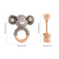 Wooden Baby Rattle Crochet Elephant And Wooden Rattle Baby Toys Set 2Pcs Handmade Newborn Toy Early Development Grips Stuffed An