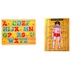 Asiya Enterprises Puzzle Combo of Wooden ABC with Body Parts of Boy Picture for Unisex Kids  Pack of 2