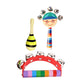 Ecomistiq 3X Wooden Percussion Musical Instrument Playset For Baby Months Children Style C|Baby| Toys For Baby | Rattles