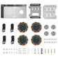 Mecanum Wheel Chassis Car Kit With Tt Motor, Aluminum Alloy Frame, Smart Car Kit For Diy Education Robot Car Kit