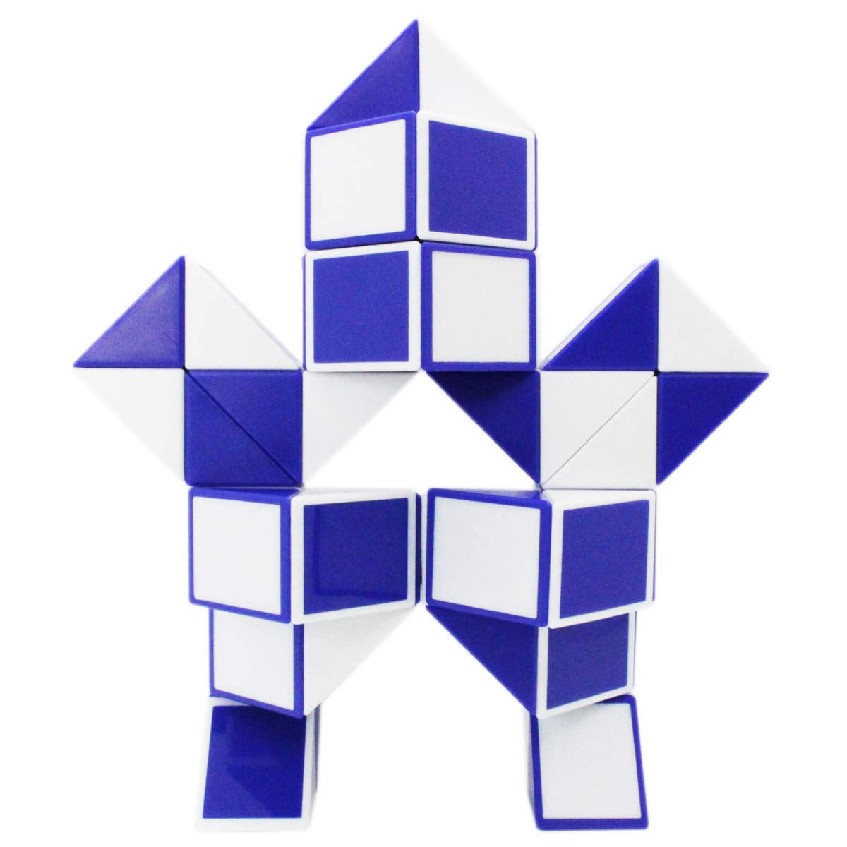 Mipartebo Magic Snake Cube Puzzle - Large Blue Twist Fidget Toy, Model ZCMC2472, Perfect for Kids, Adults, and Party Favors
