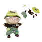 Stylish Adorable 17cm Dolls Clothes  6PCS Doll Outfits Dress-Up with Hat + Top + Pants + Glasses + Shoes + Pendant Accessories (No Dolls)