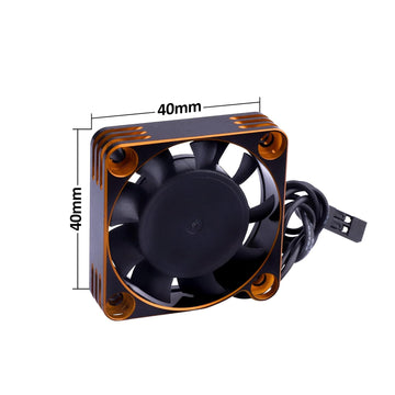 RC Motor Cooling Fan 40x40mm 16000RPM 540 550 Motor ESC Heatsink Brushless Cooling Fans for 1/10 1/8 RC Car (Black&Gold)