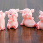 8pcs Miniature Pig Figurines, Cute Piggy Toy Figures Cake Toppers Fairy Garden Dollhouse Bonsai Micro Landscape Christmas Decor