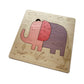 Ekoplay 3 Piece Playful Elephant Wooden Puzzle for Kids, Jigsaw Puzzle for Pre-School Kids, Learning Educational Toys Gifts for