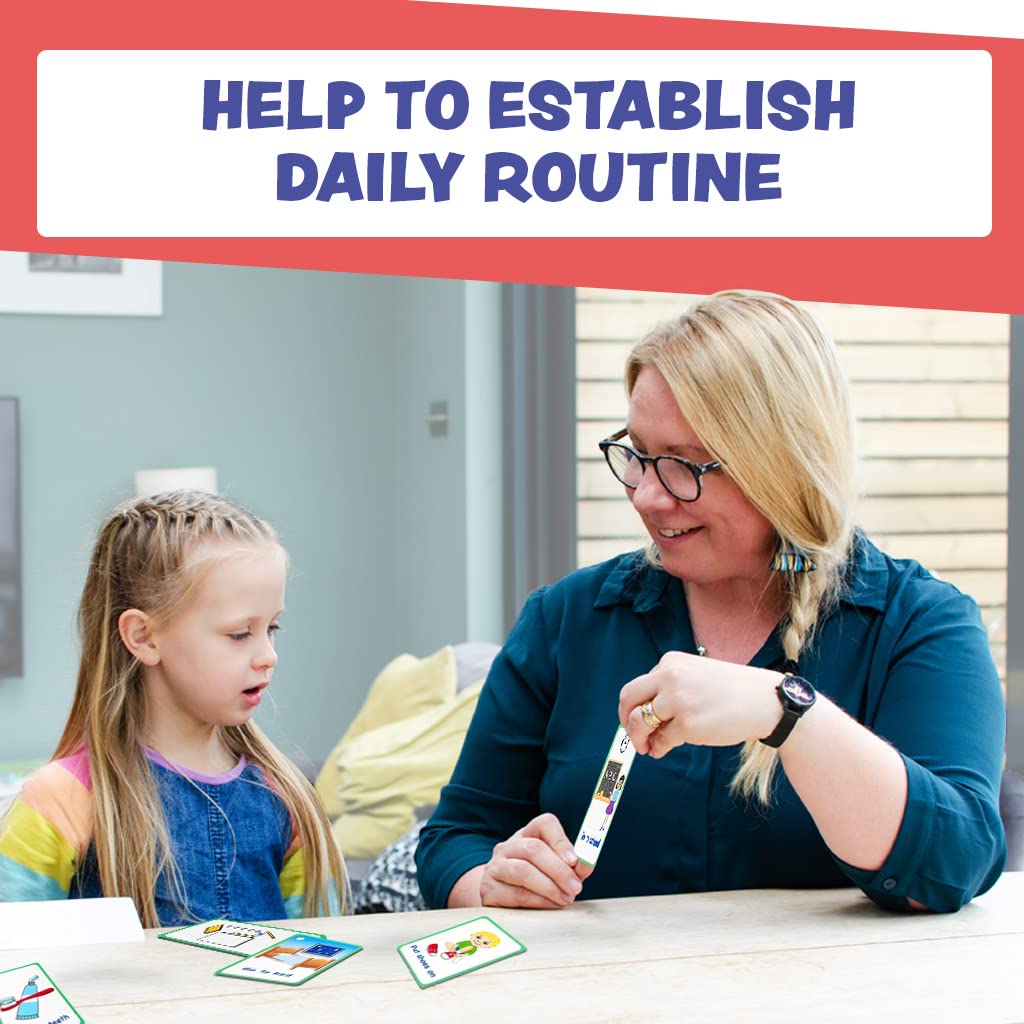 My Daily Routine Cards 27 Flash Cards For Visual Aid Special Ed, Speech Delay Non Verbal Children And Adults With Autism Or Special Needs