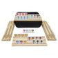 MIDOLITE Rummy Cube Game Set - 106 Wooden Tiles with 4 Racks, Travel Case, Family Game Night, White