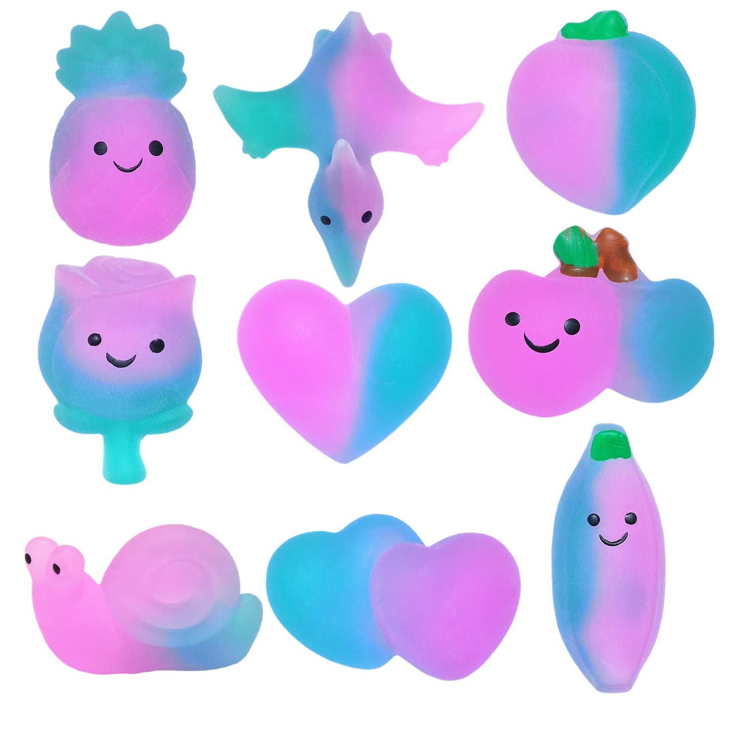 20 Pack Random Delivery Gradient Color Series Mochi Squishy,Kids Birthday Gift,Party Favors,Classroom Prizes,Goody Bag Stuffers