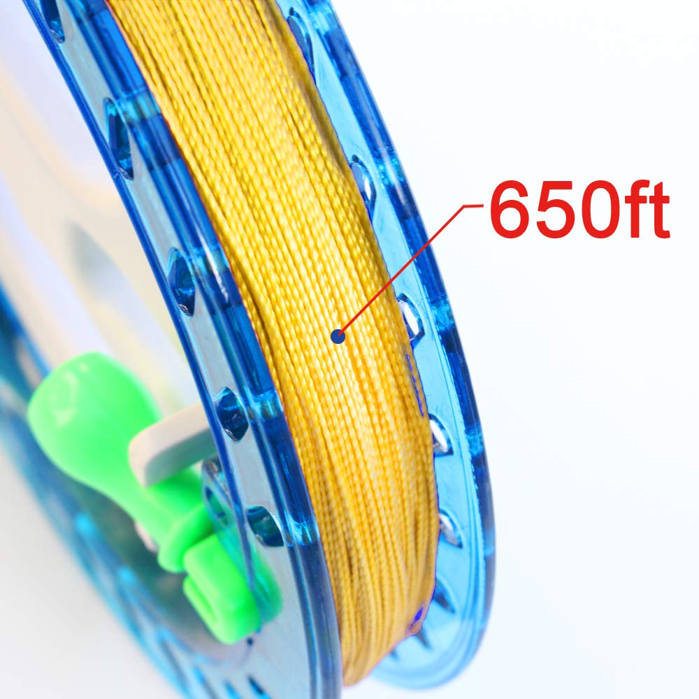 Hengda Kite Professional Outdoor Kite Line Winder Winding Reel Grip Wheel With 650 Feet (60Lbs) Flying Line String Flying Tools