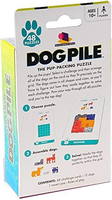 Brainwright Dog Pile The Pup Packing Puzzle Game Multi-Colored, 5'