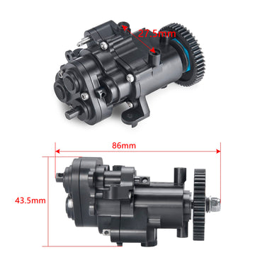 RCLions CNC Aluminum Metal Transmission Case Gearbox with Steel Gear for TRX4 T4 1/10th RC Crawler Car