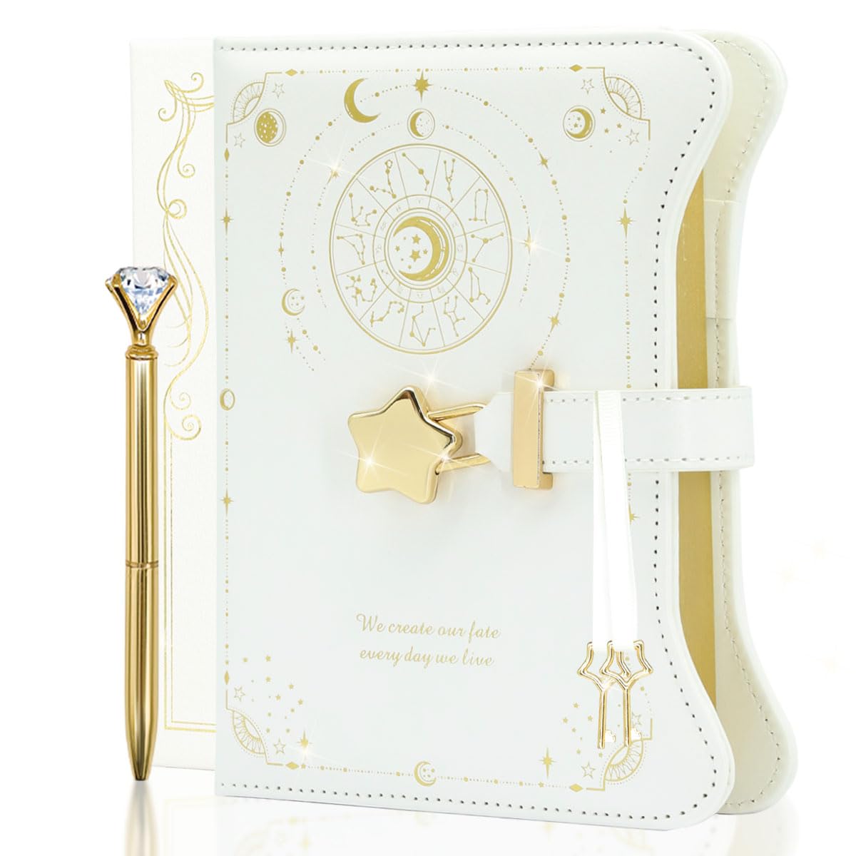 Diary With Lock And Keys For Girls And Women, Lock Diary For Gift Ideas With Gift Box And Pen And Bookmark, Journal For Women Wi