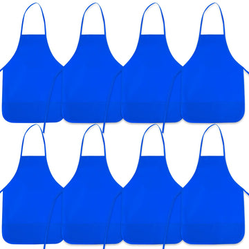 BOUBONI 8 Pcs Kids Apron Painting Aprons for Kids Art Smocks Paint Apron Bulk for Painting Classroom Activity Kitchen Crafts Par