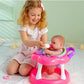 Jc Toys Lots To Love Babies 14'' Doll And Walker | Wheeled Walker Gift Set And Accessories | Posable & Waterproof | Ages 2+' (16198), Pink
