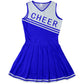 Grajtcin Girls Cheerleader Costume Dress For Kids Halloween Costume 13 Years Cheer Uniform Cheerleading Outfit (160, Blue)