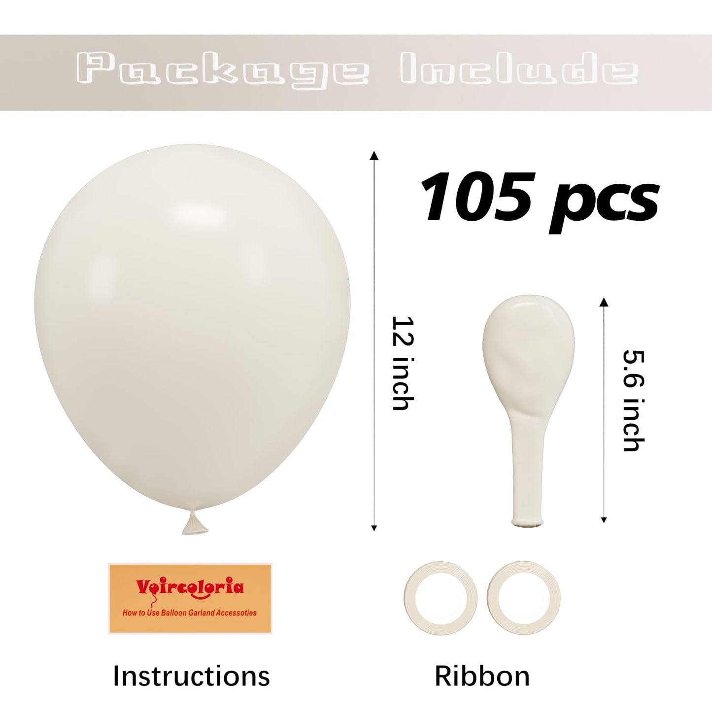Voircoloria 105Pcs Sand Balloons 12Inch Party Latex Balloons For Boys Girls Birthday Baby Shower Gender Reveal Wedding Sunflower