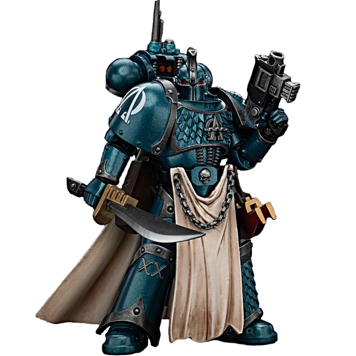 JOYTOY Warhammer 40K 1/18 Action Figures Alpha Legion Legion Praetor with Power decorative replica blade 4.9Inch Collectible Model Birthday Gifts