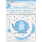5.24ft Blue Elephant Boy Baby Shower Banner