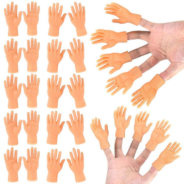 30 Pcs Tiny Finger Hands Mini Rubber Finger Puppets, Miniature Small Hands Ealistic Cute Little Hand Finger For Gifts Puppet Show Prank Gag Performance Party Favors