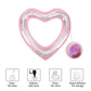 Blublu Park Inflatable Heart Pool Float, Sweet Love Swim Rings Float Loungers Tube For Summer Water Fun Beach Party Toys For Adu