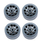FACCNOY Metal Beadlock Wheel Hub Rims with Tires for 1/16 WPL C14 C24 B14 B24 B16 1/12 MN78 MN99S MND90 RC Car Parts (Titanium)