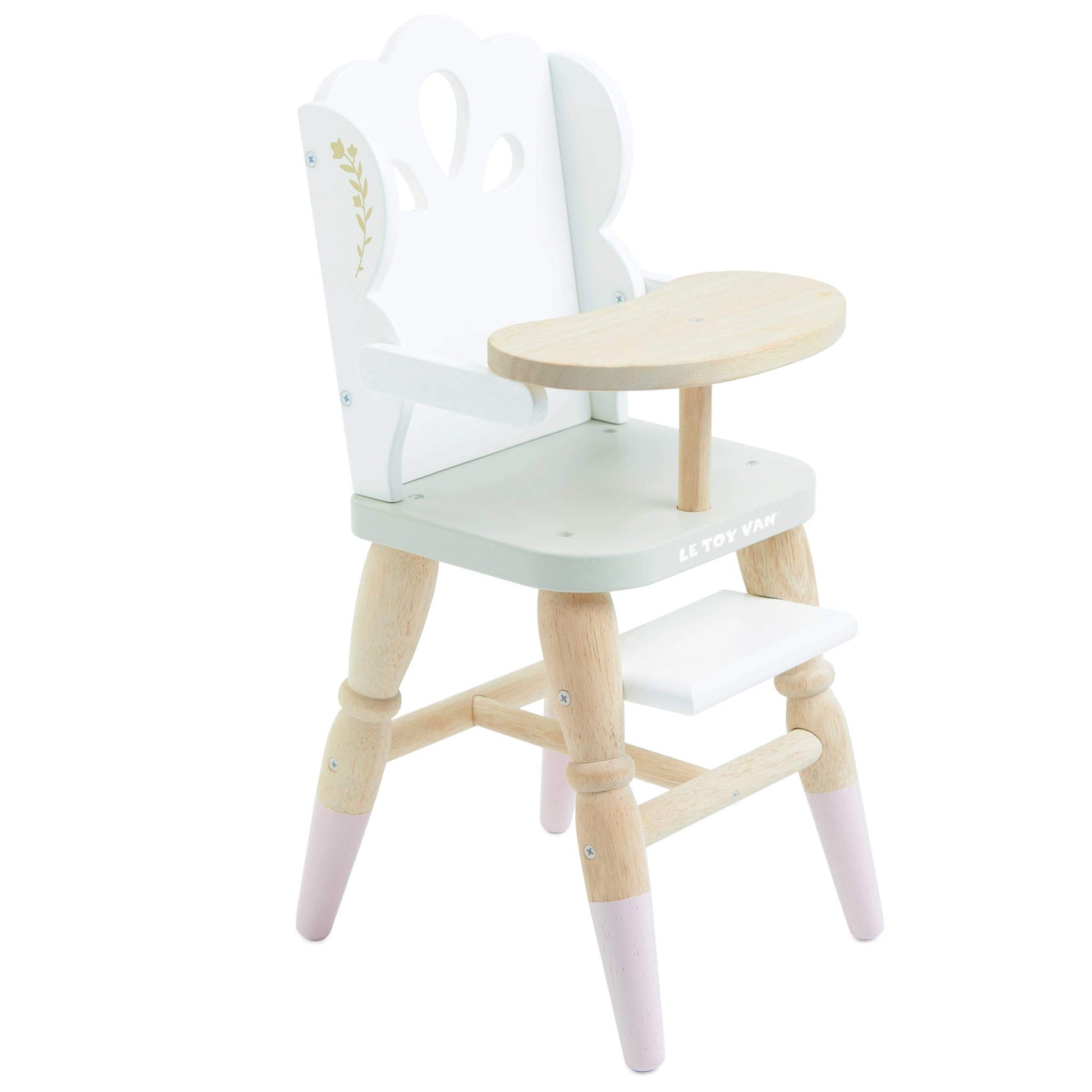 Le Toy Van - Educational Wooden Toy Role Play Beautiful Doll High Chair | Girls Pretend Play Toy Pram Playset - for Ages 3+ (TV6