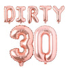 Atpata Funky Dirty 30 Foil Balloons For Naughty 30Th Birthday Party Decorations (Rose Gold), Large (FoilDirty30)