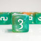10 Pc D6 Dice 16Mm Acrylic Dice Set For Rpg Mtg Dnd Dice Table Games And Board Games (Green+Coffee)