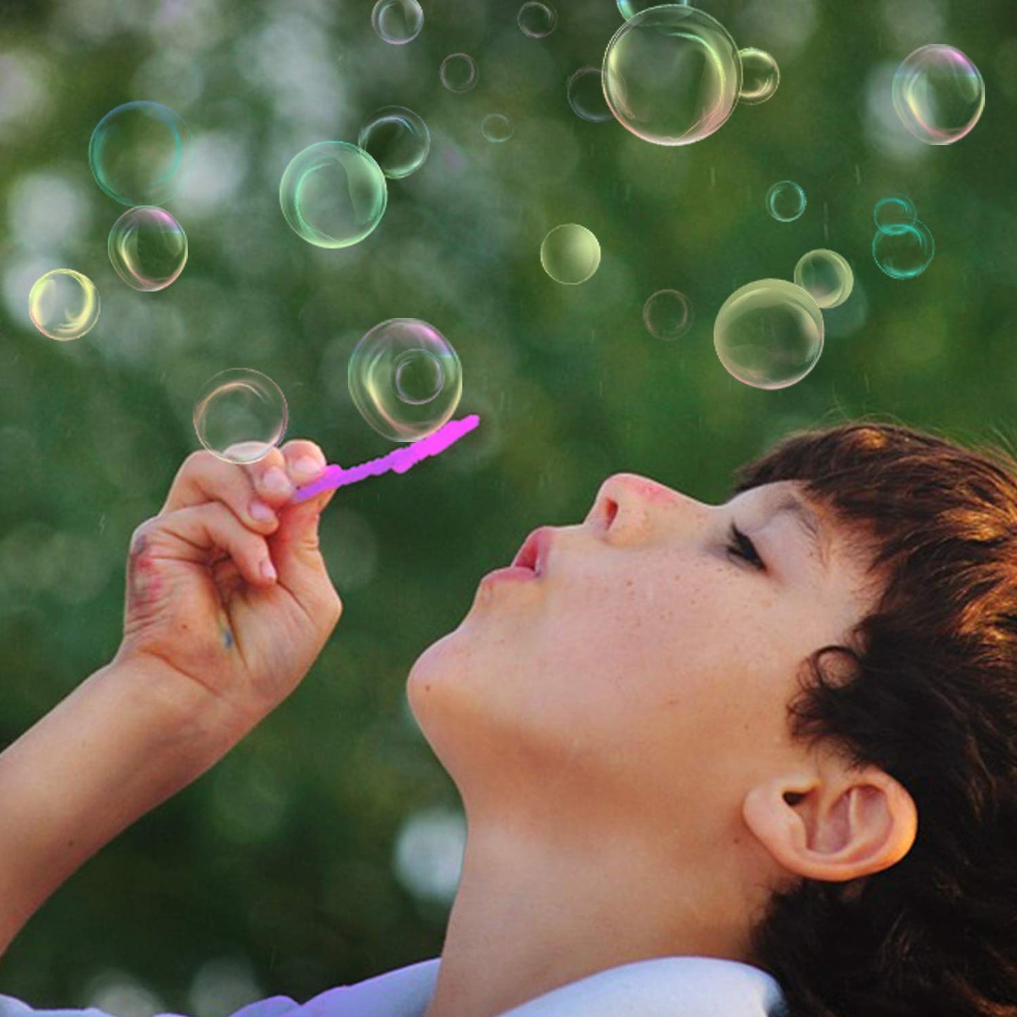 B bangcool Bubble Wands Set - Big Bubbles Maker with Tray for Outdoor Play & Parties, Fun for All Ages, Plastic