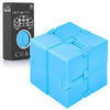 Blue Infinity Cube Sensory Fidget Toy For Kids And Adults, Stress Relief And Anti-Anxiety Mini Gadget To Relax And Decompress, Sensory Toy For Boys And Girls With Autism, Cool Desk Top Décor
