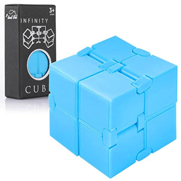 Blue Infinity Cube Sensory Fidget Toy For Kids And Adults, Stress Relief And Anti-Anxiety Mini Gadget To Relax And Decompress, Sensory Toy For Boys And Girls With Autism, Cool Desk Top Décor