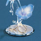 Glass Baron Hummingbird & Blue Flower Glass Figurine